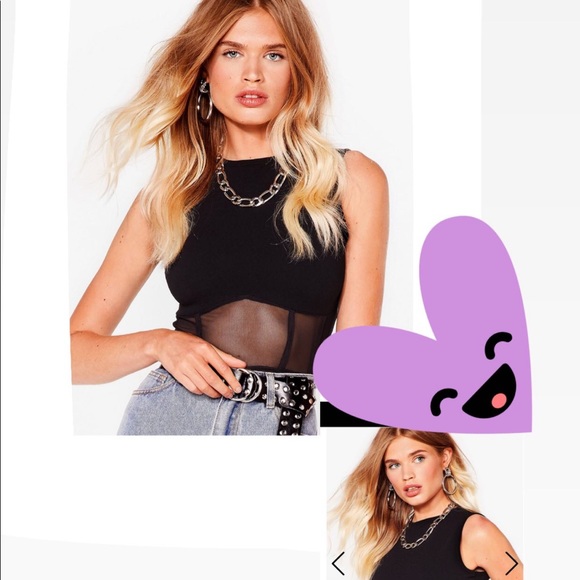 black mesh croptop - Picture 3 of 3